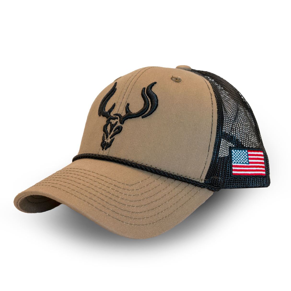 Scent Thief Bronze Snapback Logo Rope Hat w/American Flag