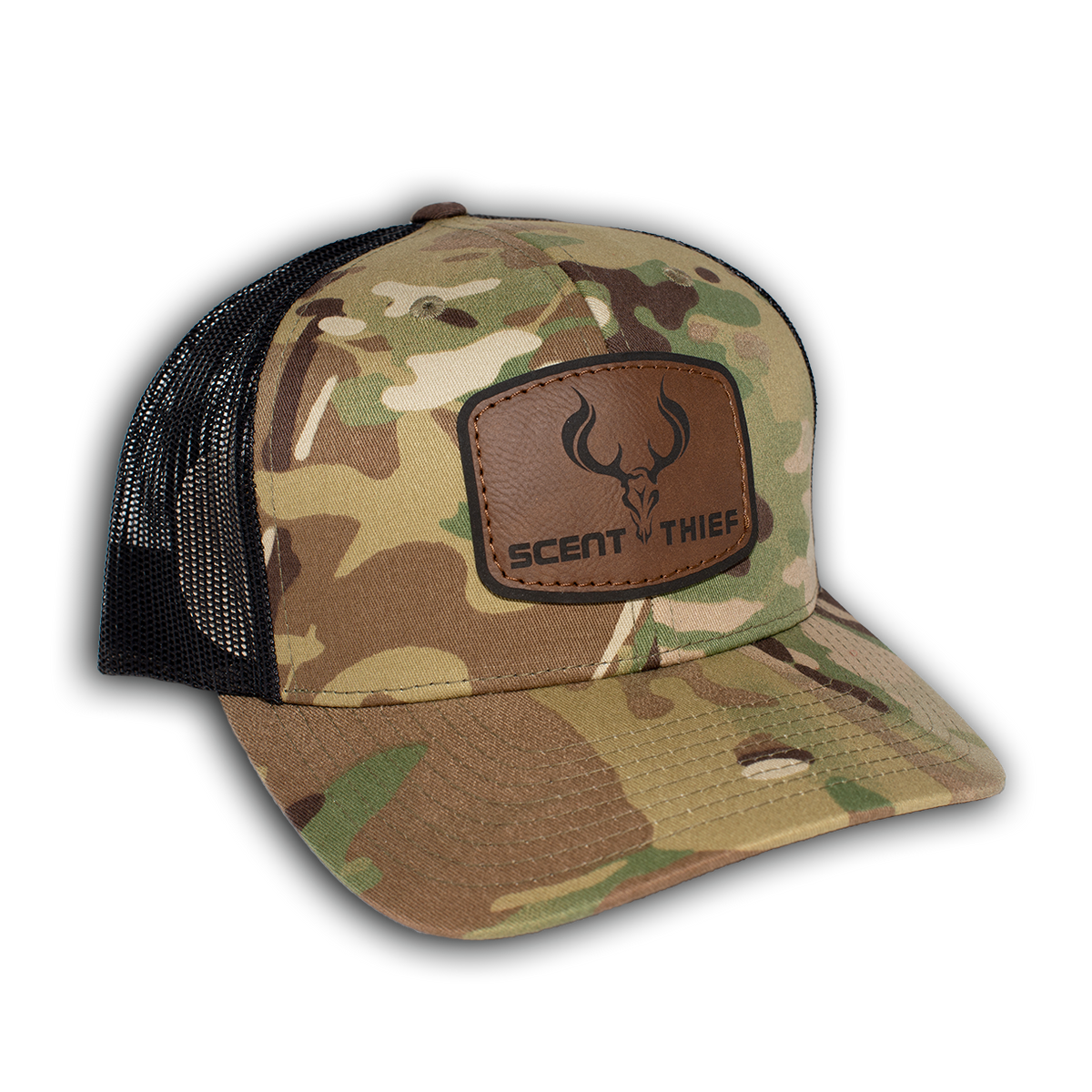 Scent Thief Camo Leather Patch Hat
